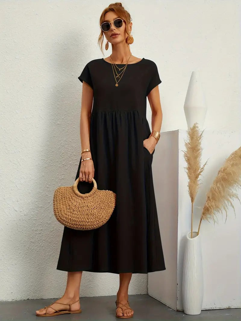 Vestido de verano sin mangas con bolso a juego - Perfecto para mujeres