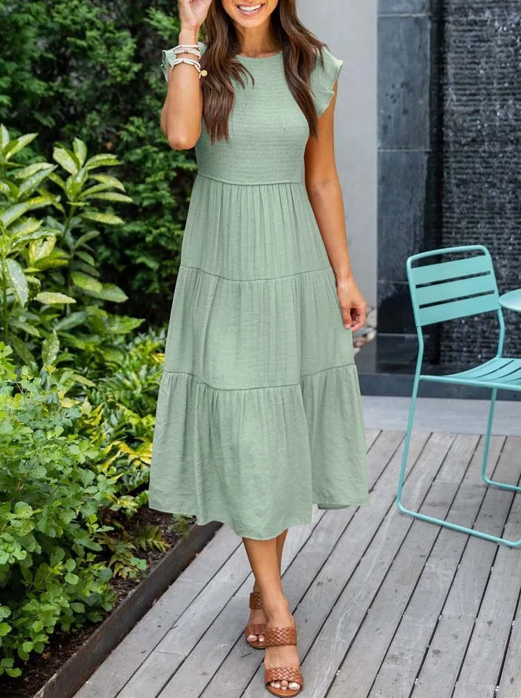 Robe longue décontractée, chic et confortable - Joline, parfaite pour toutes les occasions