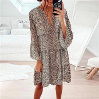 Robe fluide en léopard - Annabel