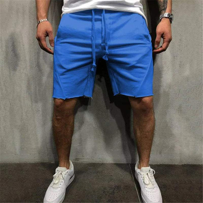 Shorts décontractés pour homme en coton doux - coupe confortable et longueur au genou avec poches