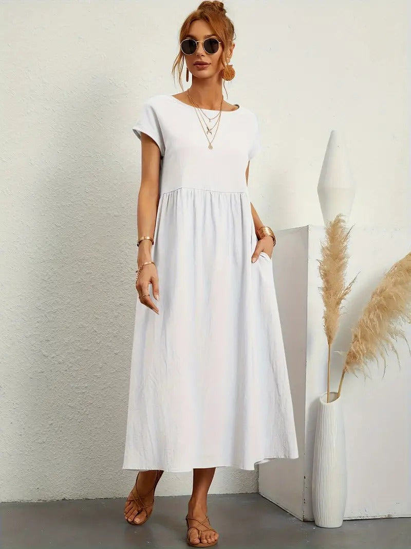 Vestido de verano sin mangas con bolso a juego - Perfecto para mujeres