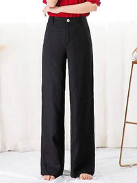 Pantalon large en lin pour femme - vêtements de plage confortables pour un look estival décontracté