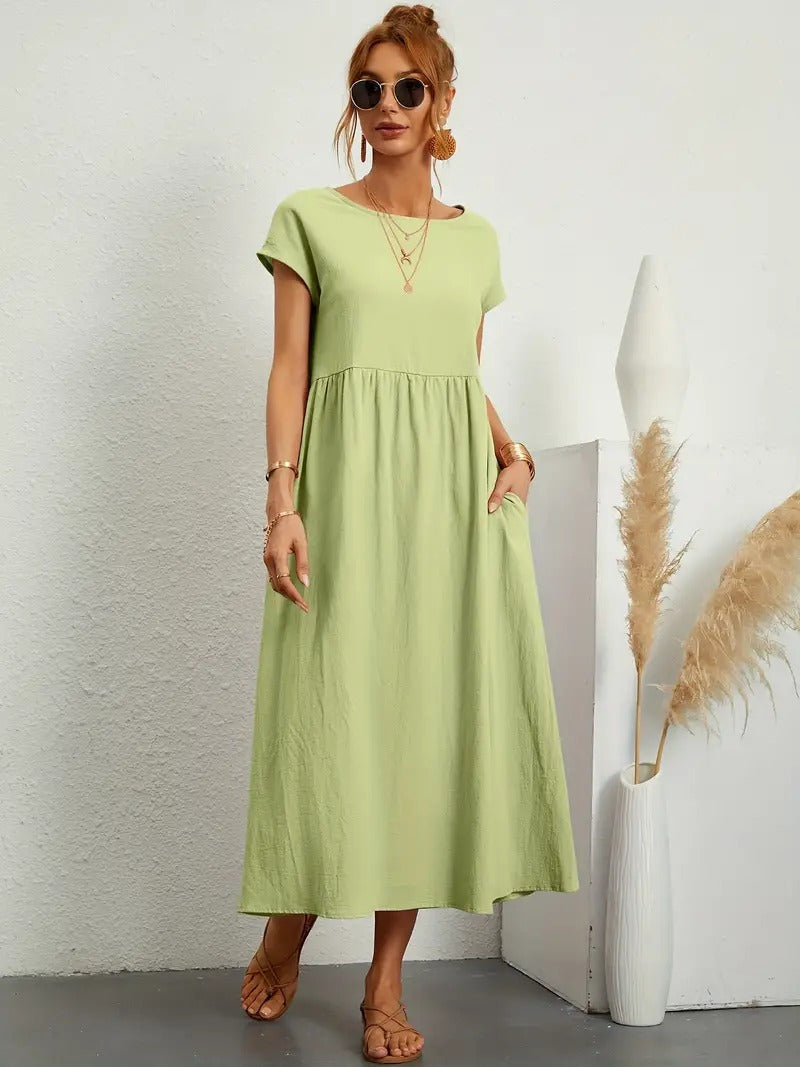 Vestido de verano sin mangas con bolso a juego - Perfecto para mujeres