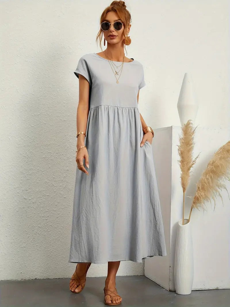 Vestido de verano sin mangas con bolso a juego - Perfecto para mujeres