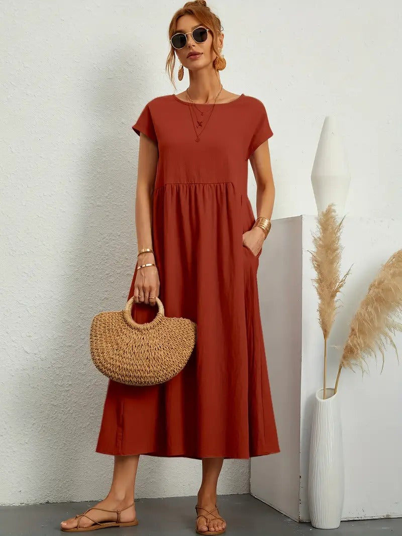 Vestido de verano sin mangas con bolso a juego - Perfecto para mujeres