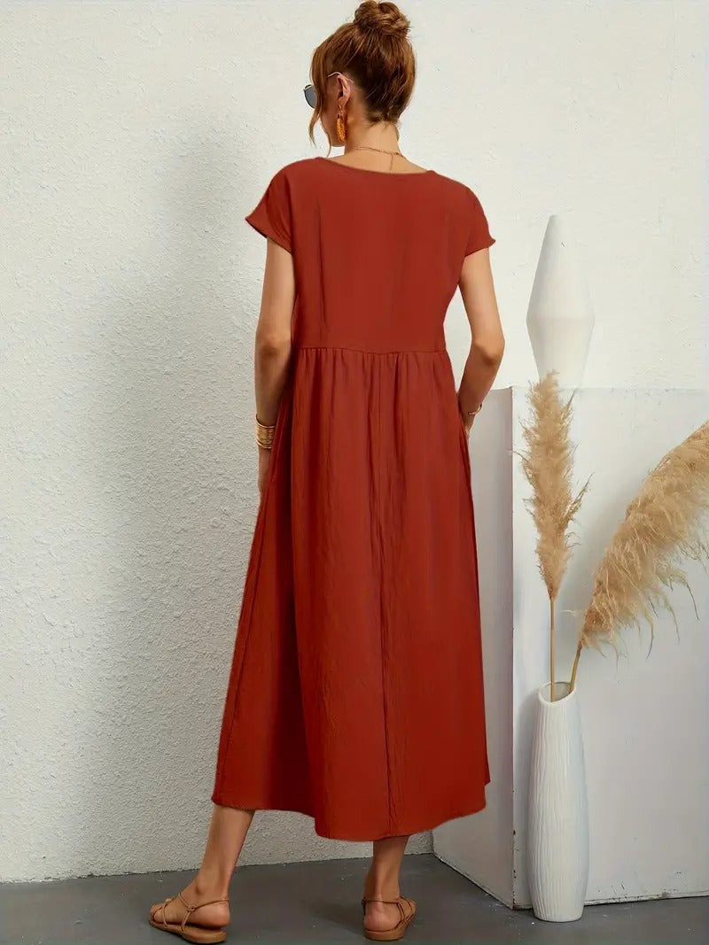 Vestido de verano sin mangas con bolso a juego - Perfecto para mujeres