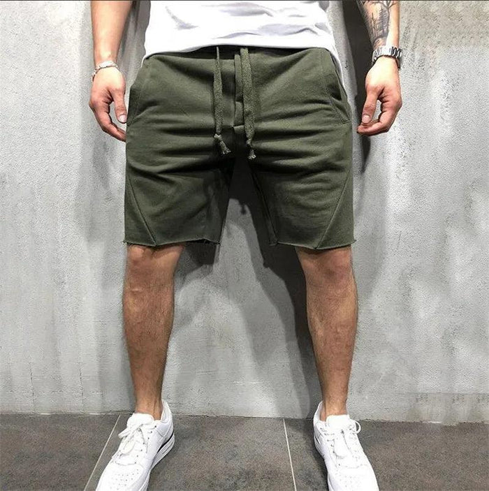 Shorts décontractés pour homme en coton doux - coupe confortable et longueur au genou avec poches