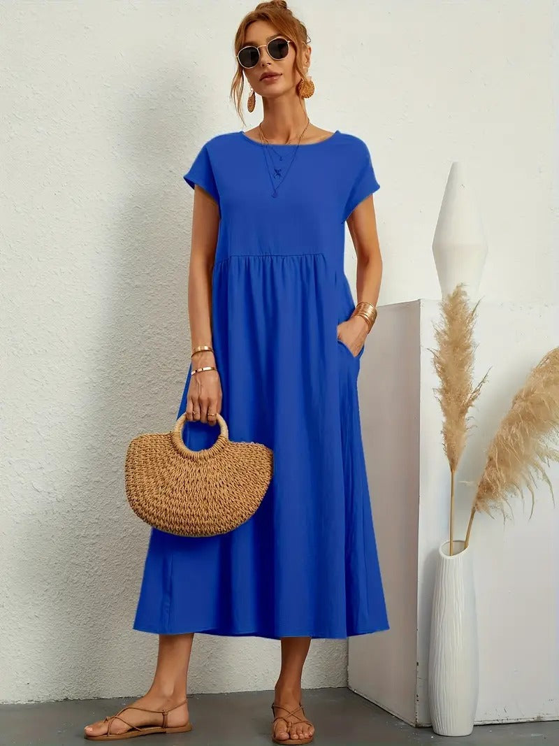 Vestido de verano sin mangas con bolso a juego - Perfecto para mujeres