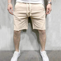 Shorts décontractés pour homme en coton doux - coupe confortable et longueur au genou avec poches