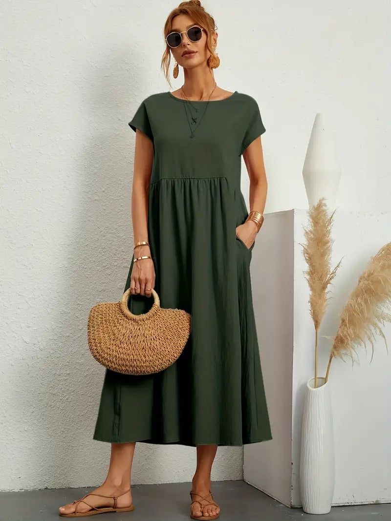 Vestido de verano sin mangas con bolso a juego - Perfecto para mujeres