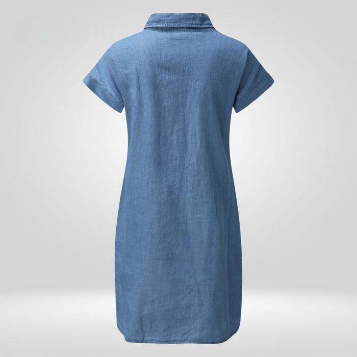Chic Denim Midi Dress Regina pour un look intemporel et élégant