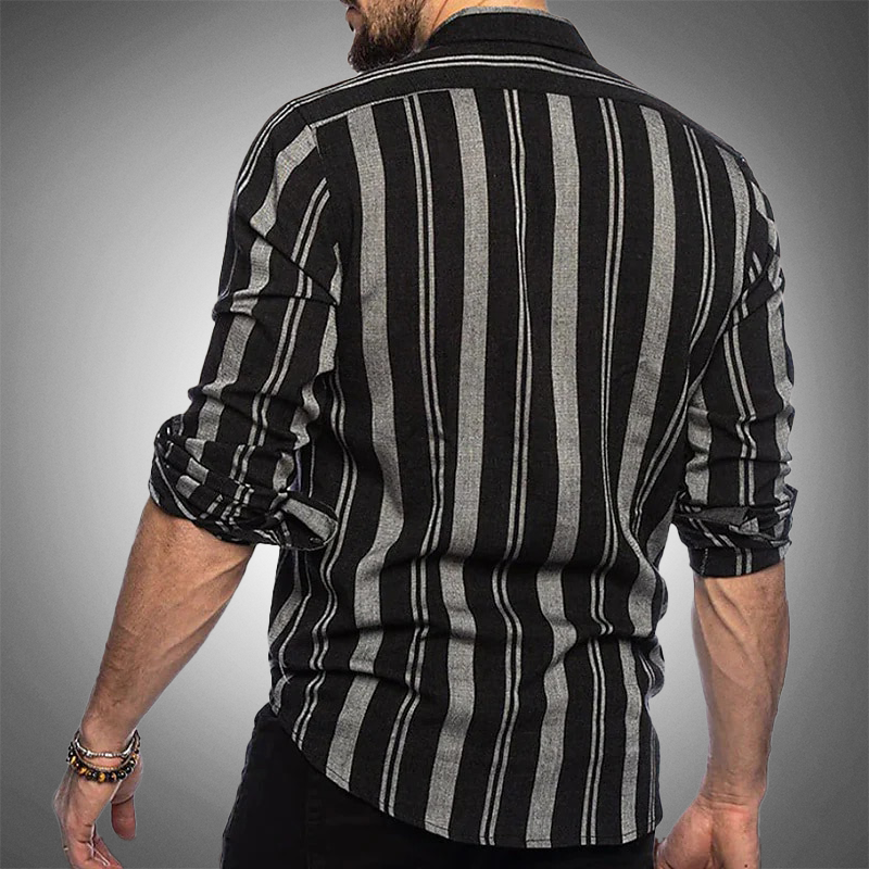 Camisole pour homme à roues avec manches longues, bottes frontales et collet classique - vestibilità su misura