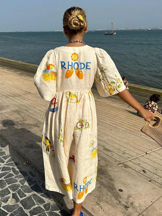 Robe d'été élégante à imprimé floral pour femmes