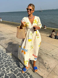 Robe d'été élégante à imprimé floral pour femmes