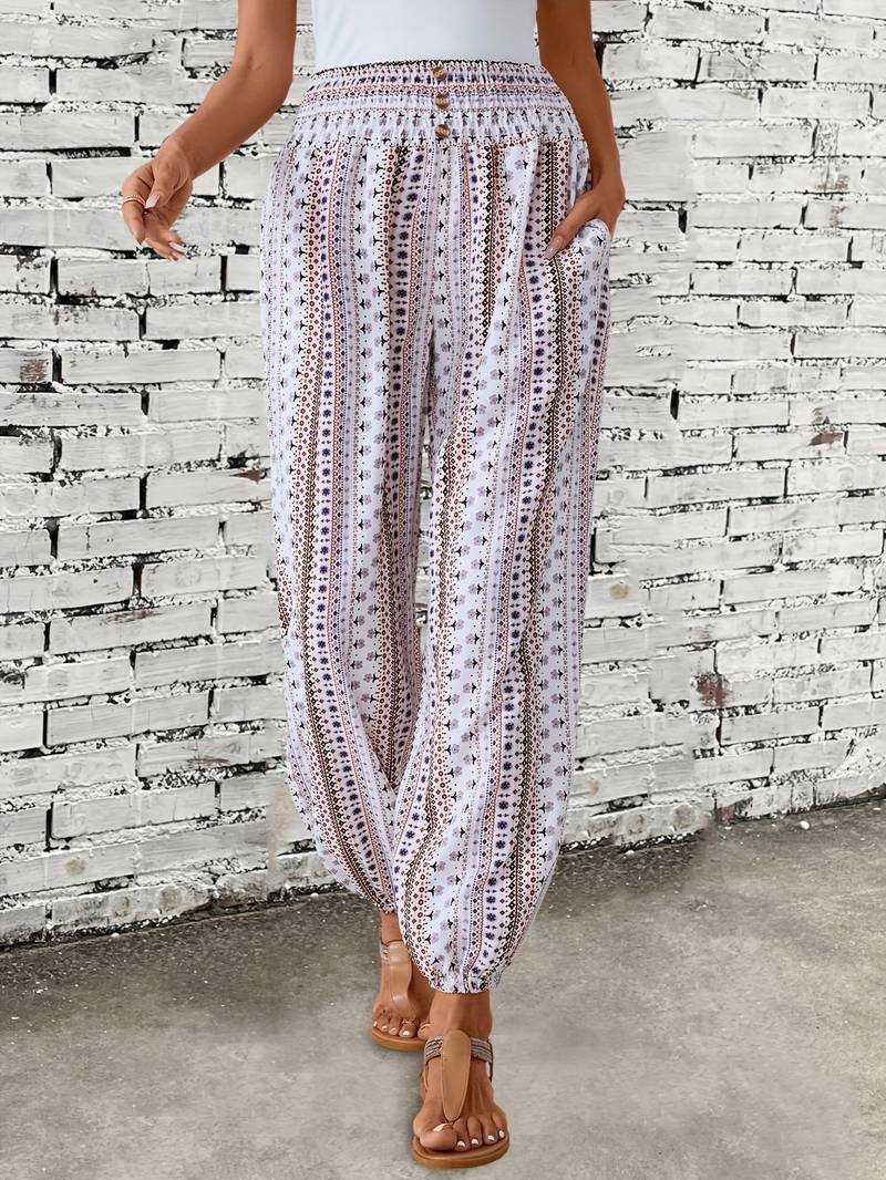 Pantalon décontracté imprimé pour femmes - pantalon confortable et décontracté pour toutes les occasions
