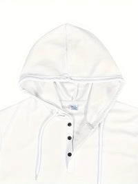 Ensemble de survêtement pour hommes - Hoodie à col boutonné - Mancherons côtelés - Pantalons de jogging avec cordon de serrage