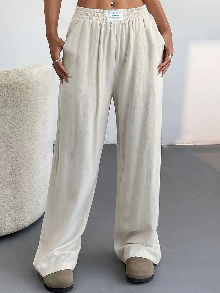 Pantalon d'intérieur souple abricot pour femme - Vêtements décontractés et confortables pour une détente et un style parfaits