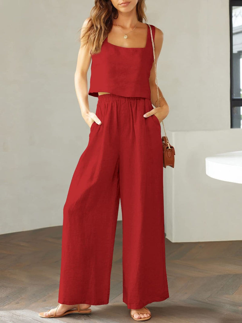 Katrien | Ensemble de pantalons larges tendance pour un look élégant