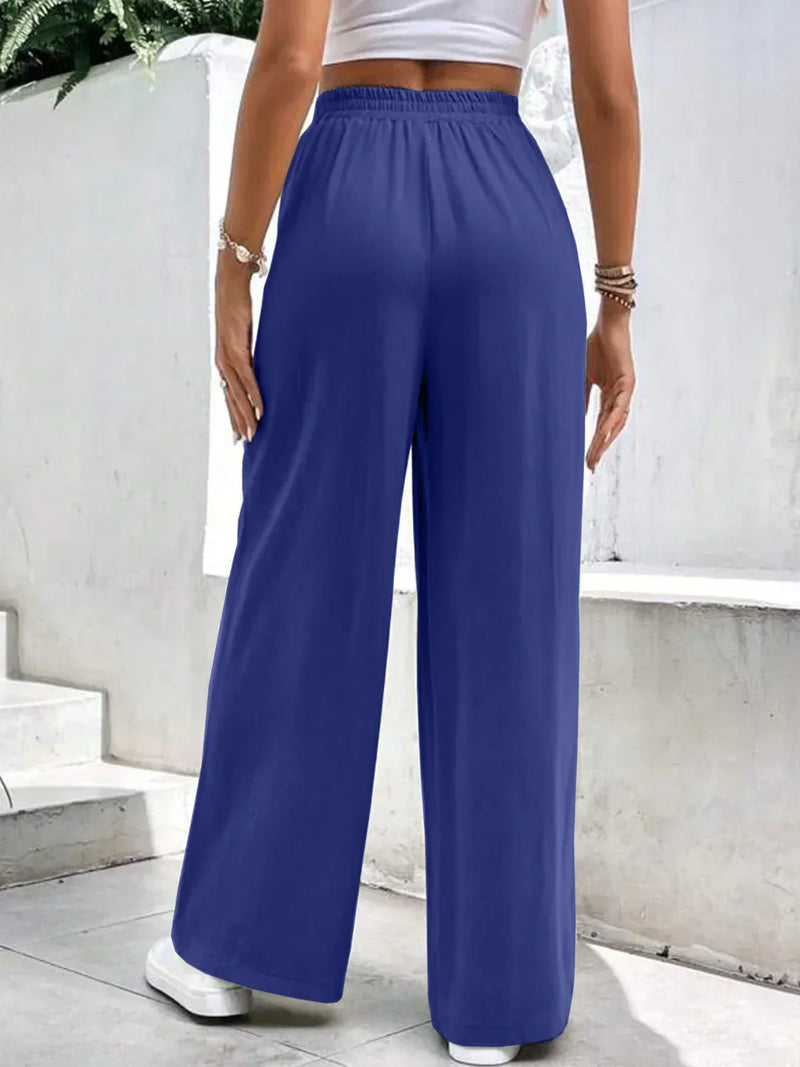 Pantalon large pour femme - look décontracté élégant et confortable avec des poches pratiques
