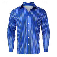Camisoles Casual de l'homme à Maniche Lunghe con Bottoni Elegante e Comoda