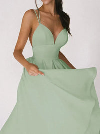 Robe Fendue pour Femmes - Dos Croisé Élégant - Bustier Sans Manches - Jupe Mi-Longue Fluide