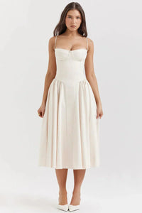 Robe Vintage Midi pour Femmes - Élégance Rétro et Sophistication