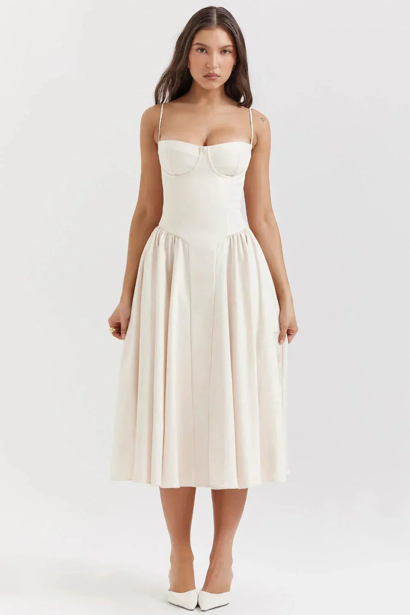 Robe Vintage Midi pour Femmes - Élégance Rétro et Sophistication