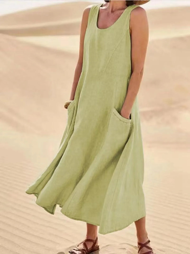 Chemisier féminin élégant sans manches et ample pour un look stylé
