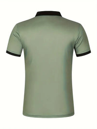 Camisa Polo Masculina - Ajuste Slim - Design Listrado - Manga Curta para Uso Casual