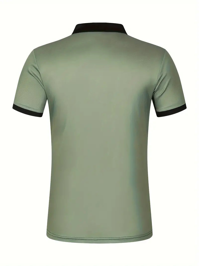 Camisa Polo Masculina - Ajuste Slim - Design Listrado - Manga Curta para Uso Casual