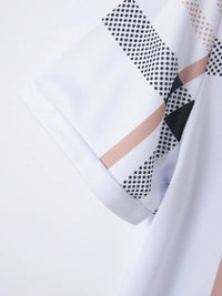 Polo à carreaux stylisé pour hommes - Slim Fit Short Sleeve Casual Classic