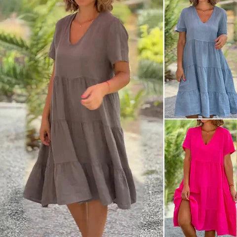 Chemise de nuit élégante et légère avec des ornements de couleur rose pour les femmes