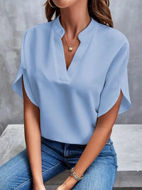 Chemisier à manches courtes pour femmes, chic et stylé, pour un look élégant