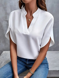 Chemisier à manches courtes pour femmes, chic et stylé, pour un look élégant