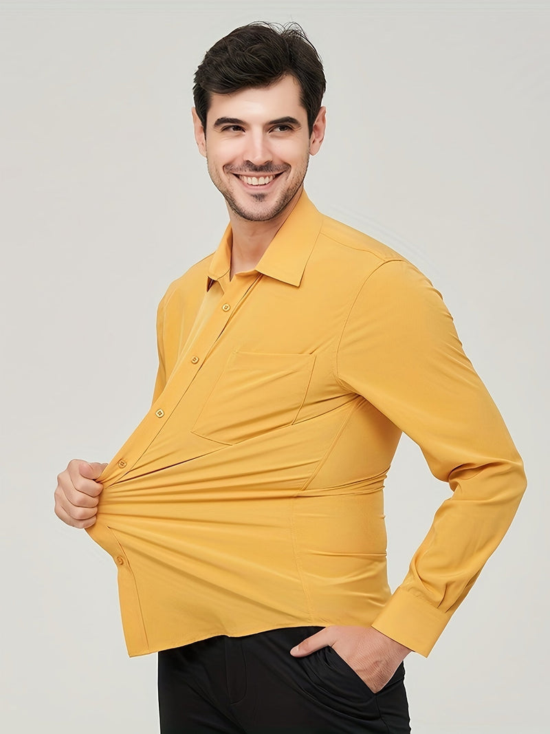 Camisole de vêtement pour homme - Algon transpirable - Corte moderno - Manga larga con botón