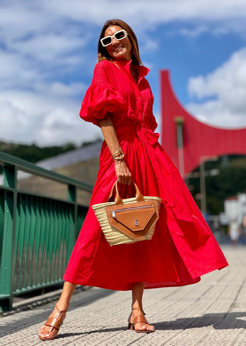 Robe rouge élégante - Bella, parfaite pour toutes les occasions