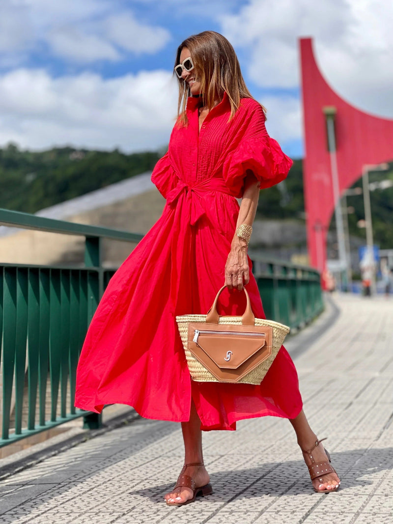 Robe rouge élégante - Bella, parfaite pour toutes les occasions