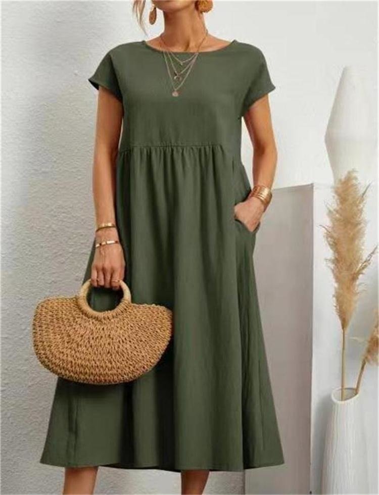 Vestido de verano ligero para mujer - Casual sin mangas hasta la rodilla