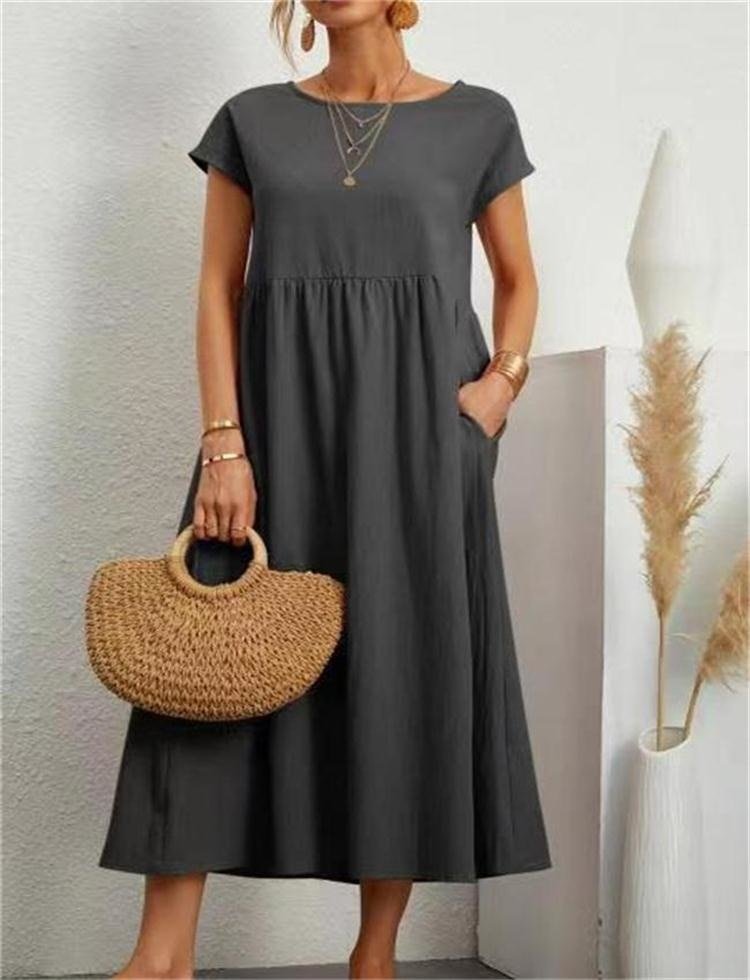 Vestido de verano ligero para mujer - Casual sin mangas hasta la rodilla