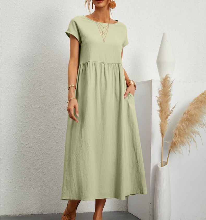 Vestido de verano ligero para mujer - Casual sin mangas hasta la rodilla