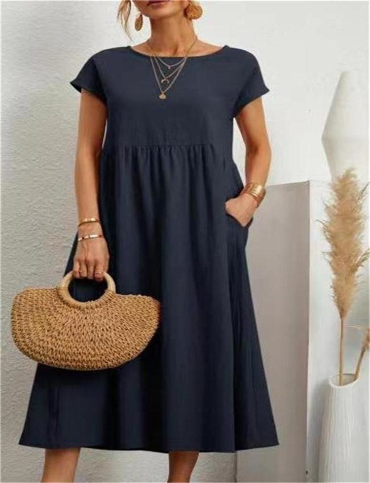 Vestido de verano ligero para mujer - Casual sin mangas hasta la rodilla