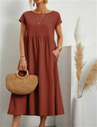 Vestido de verano ligero para mujer - Casual sin mangas hasta la rodilla