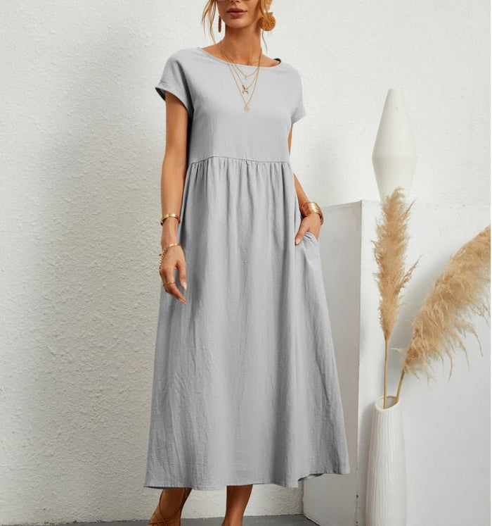 Vestido de verano ligero para mujer - Casual sin mangas hasta la rodilla