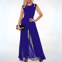 Robe d'été chic et élégante sans manches pour femmes
