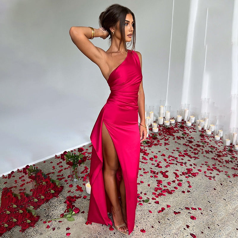 Robe de soirée sans manches chic et glamour - style midi scintillant pour femmes