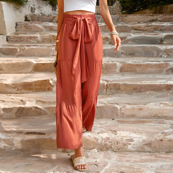 Pantalon large élégant pour femmes - Pantalon décontracté confortable et aéré pour femmes