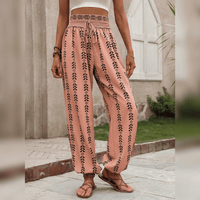 Pantalon boho pour femme - Coupe confortable et décontractée pour un style décontracté - Pantalon aéré et tendance pour tous les jours