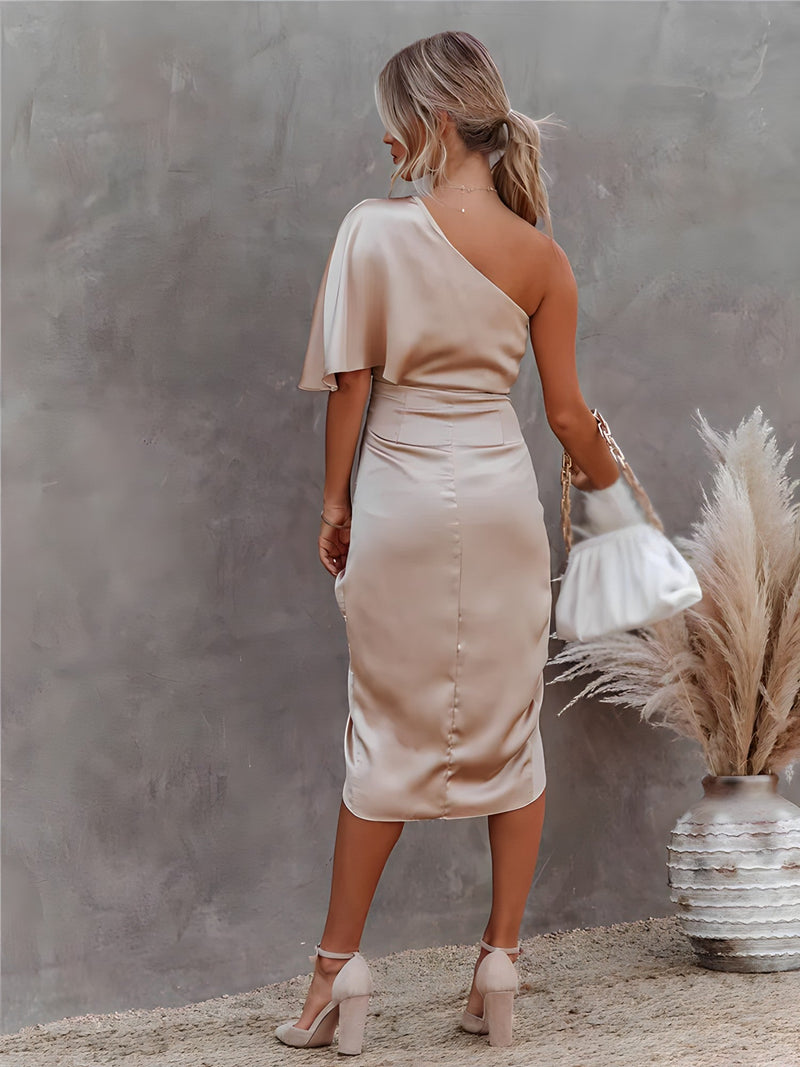 Robe de soirée élégante et féminine en satin Jessa - Séduisante et stylée