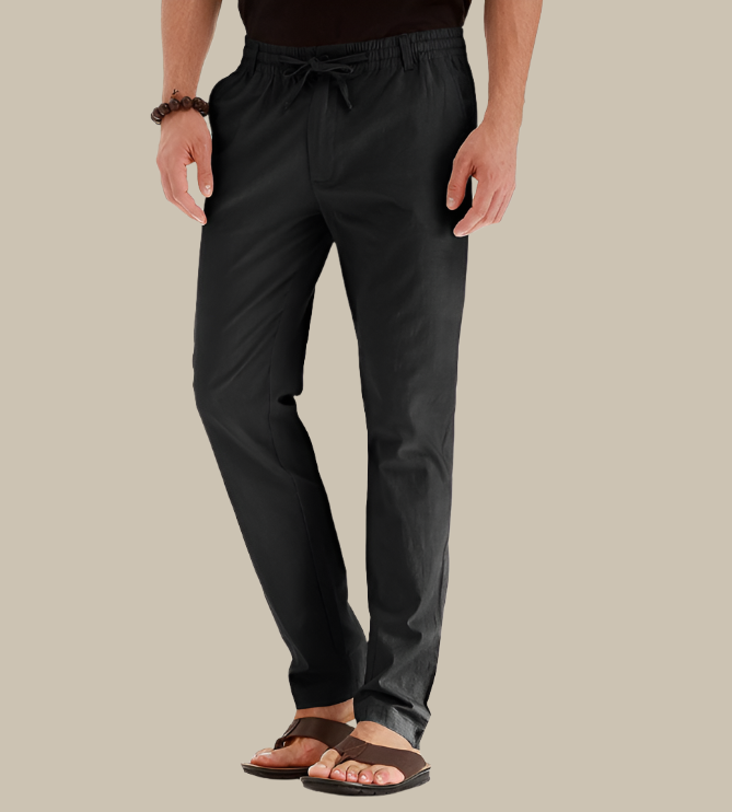 Pantalon d'été confortable et décontracté pour hommes avec ceinture élastiquée - Frego