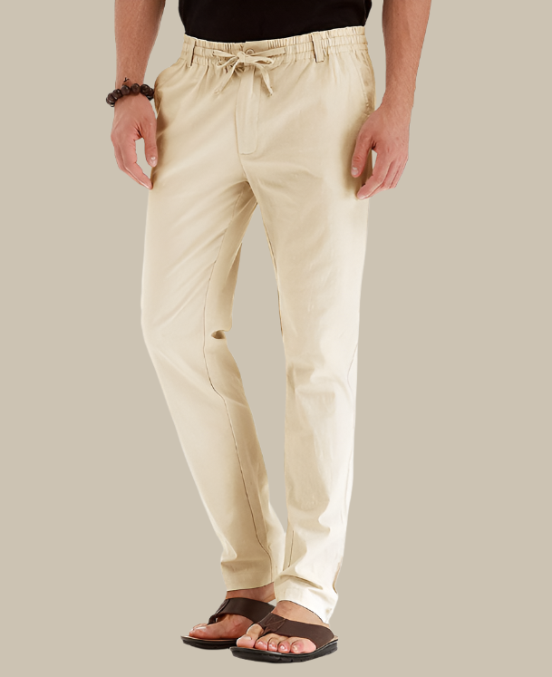 Pantalon d'été confortable et décontracté pour hommes avec ceinture élastiquée - Frego